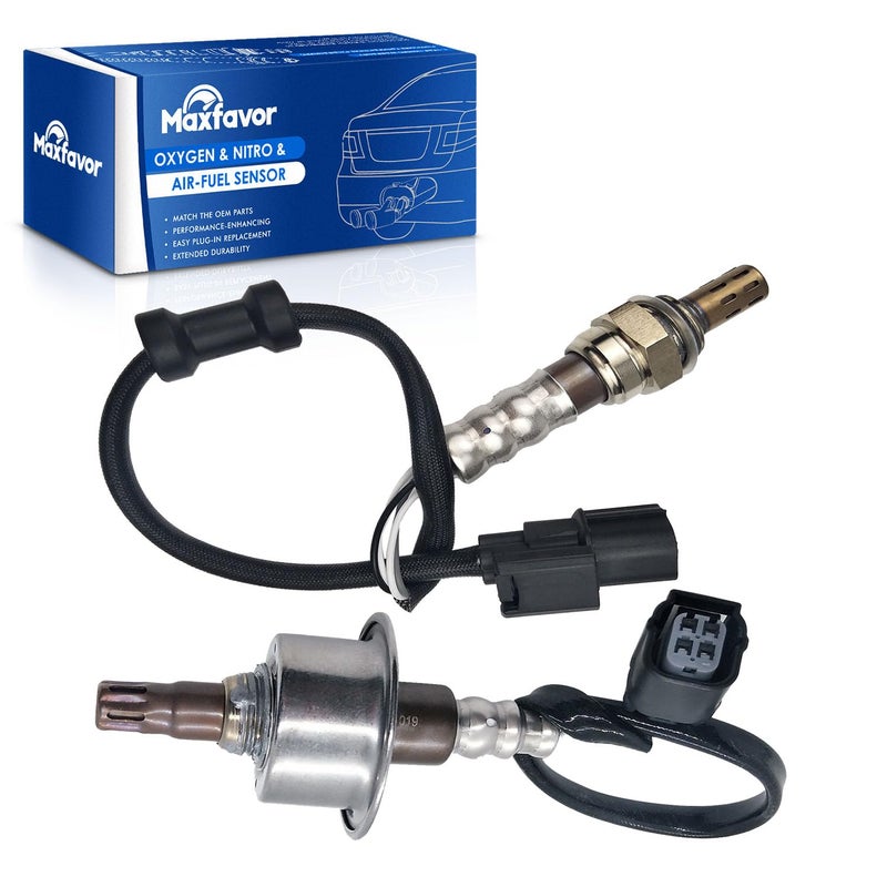 MAXFAVOR 2Pcs Oxygen Sensor Replacement for Honda Civic 2011 2010 2009 2008 2007 1.8L Gas Engine Upstream&Downstream O2 Sensor 234-9124 234-4350 02 Sensor - Image 1